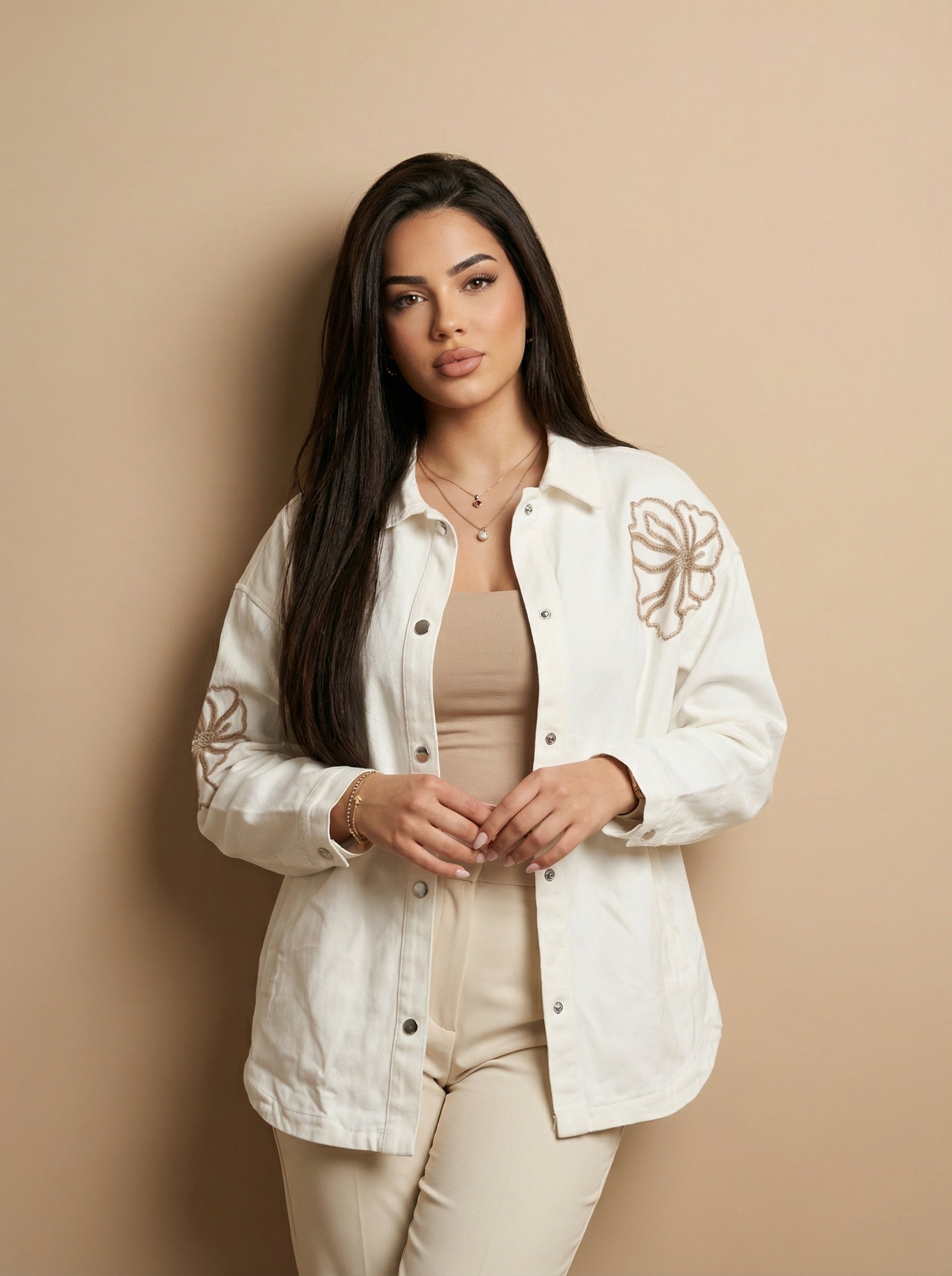 Ivory Bloom Jacket