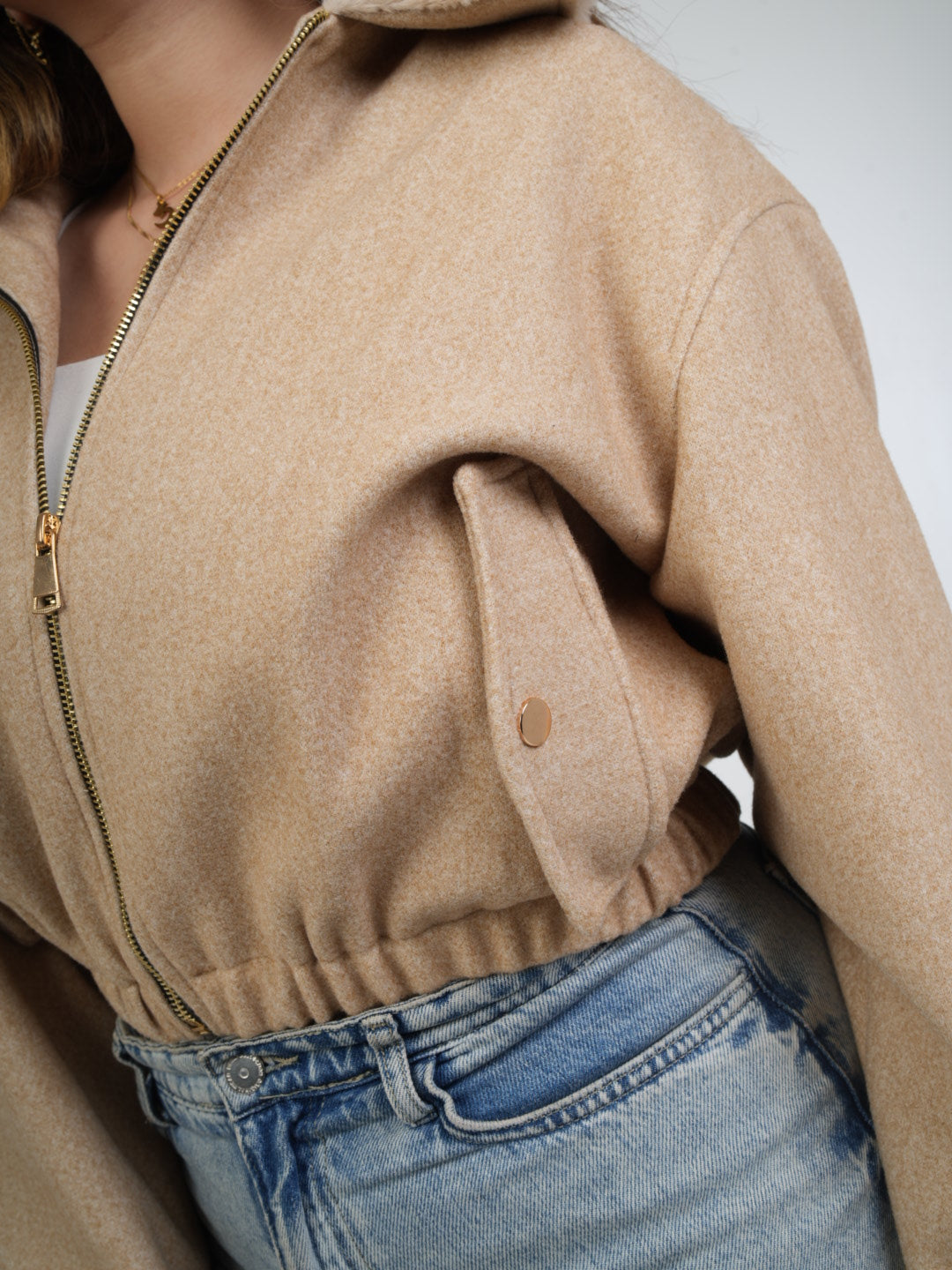 Nude Luxe Cropped Jacket
