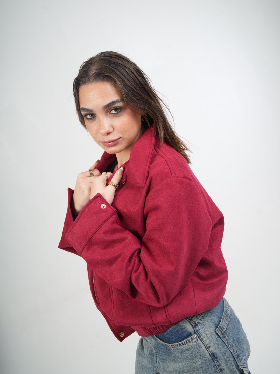 Luxe Cropped Suede Jacket