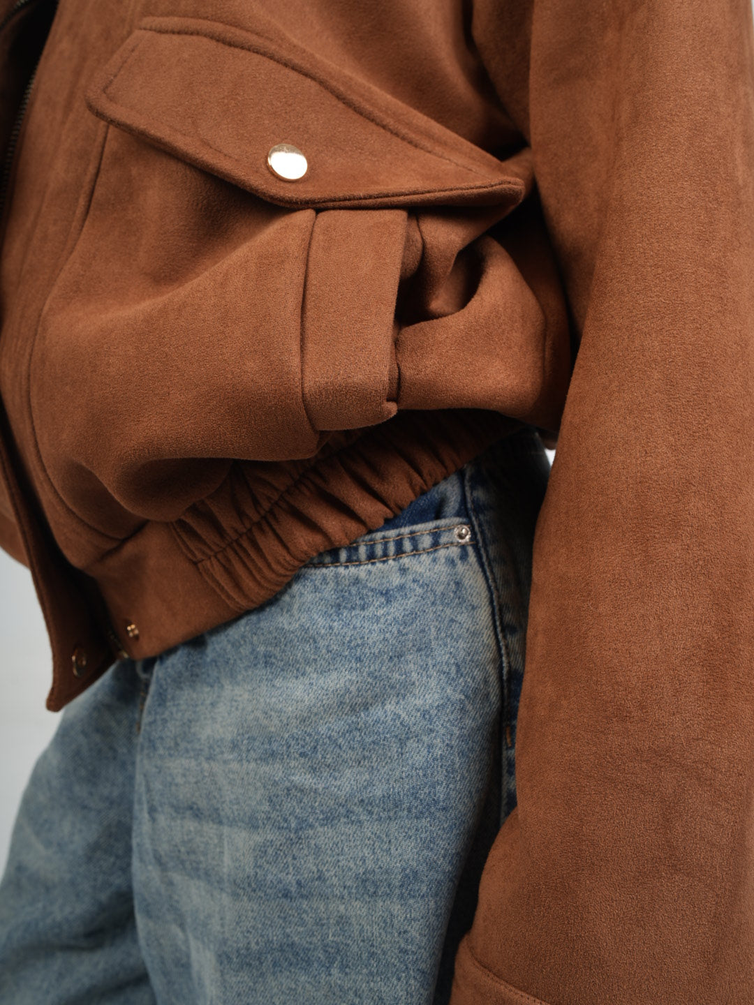 Luxe Cropped Suede Jacket