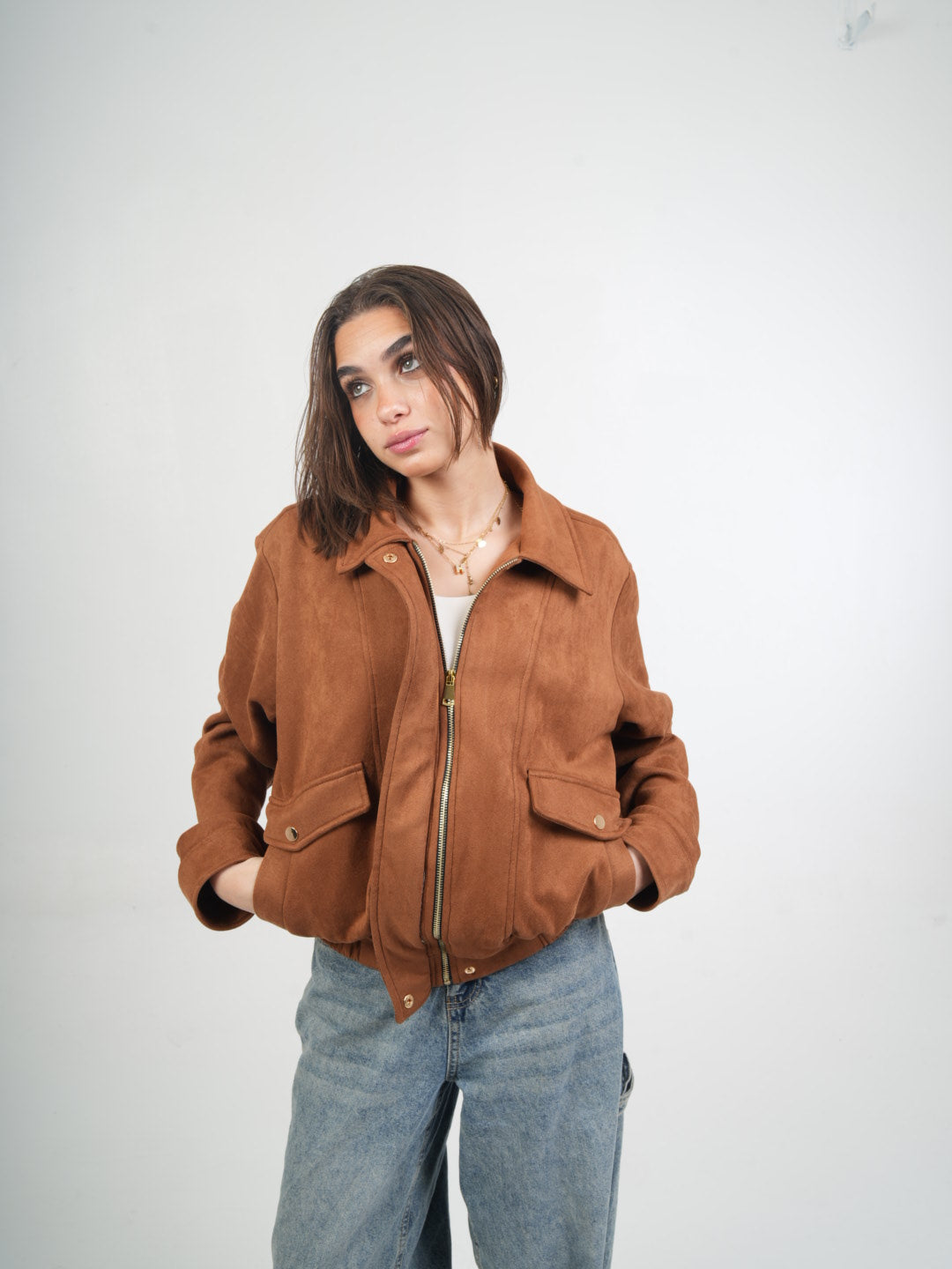 Luxe Cropped Suede Jacket