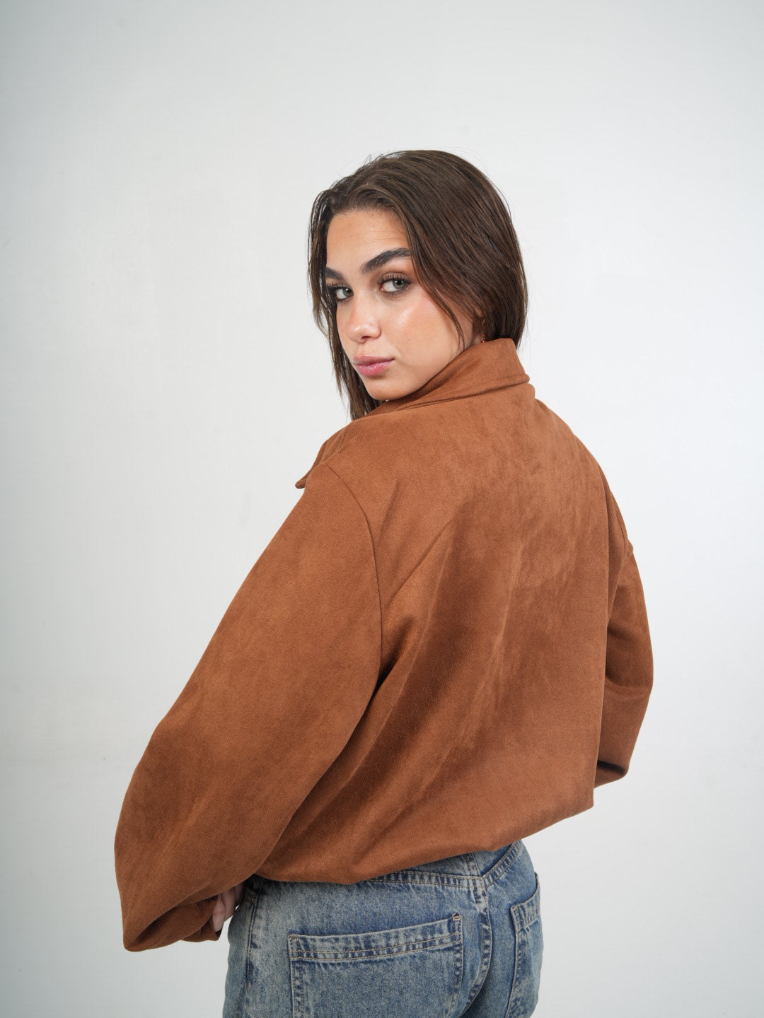 Luxe Cropped Suede Jacket