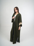 Olive Noor Embroidered Sleeve Kaftan