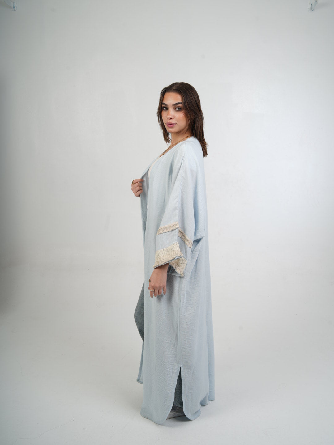 Layali Lace Trim Kaftan