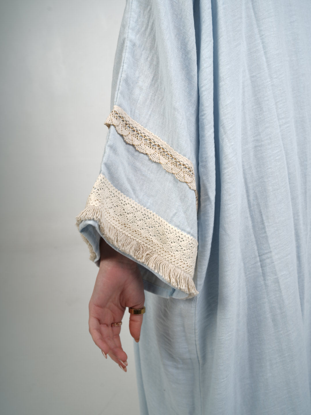Layali Lace Trim Kaftan