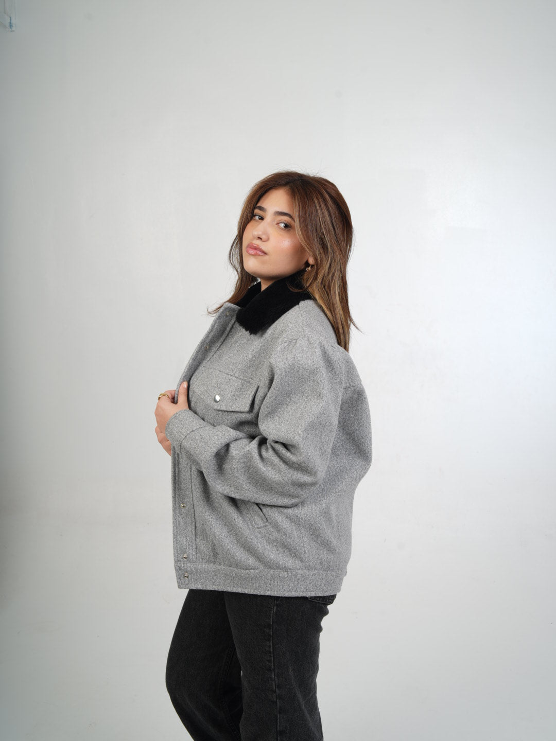 Midnight Fur Luxe Jacket