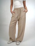 Sahara Relaxed Linen Wide-Leg Pants