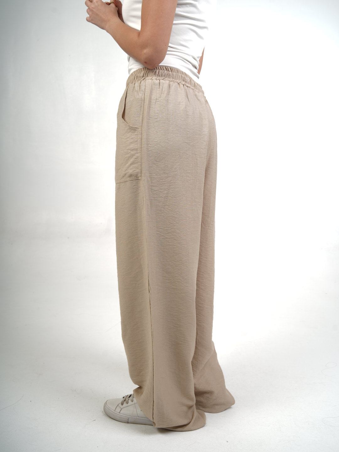 Sahara Relaxed Linen Wide-Leg Pants