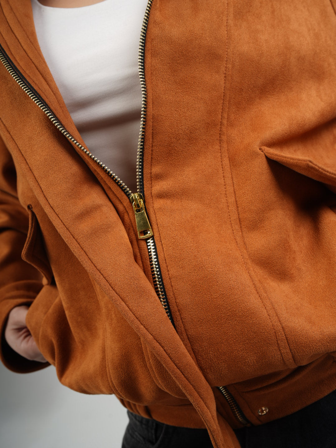 Luxe Cropped Suede Jacket