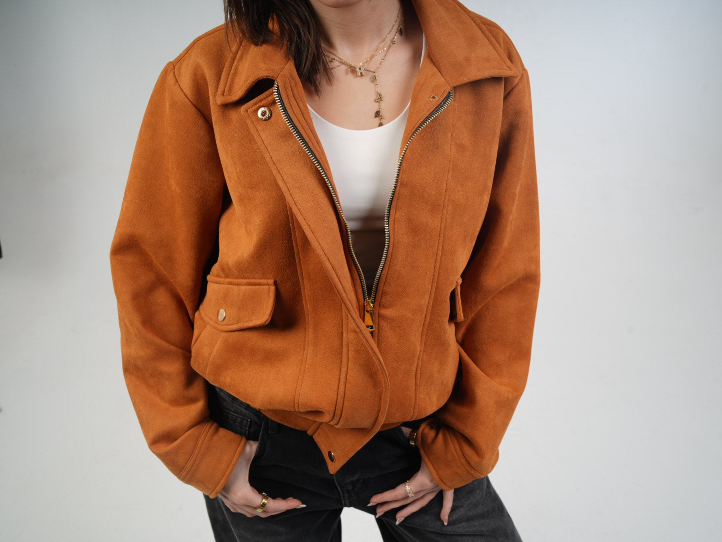 Luxe Cropped Suede Jacket